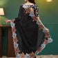 Rajwada Black Silk Blend Embroidered Solid Saree For Women