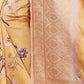 Rajwada Mustard Silk Blend Floral Printed Saree For Women