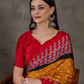 Rajwada Yellow And Red Silk Blend Printed Elegant Saree For Women