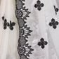 Rajwada  Black And white Chiffon Embroidered Saree For Women