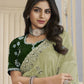 Rajwada Light Green Organza Embroidered Elegant Saree For Women
