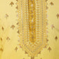 Rajwada Yellow Viscose Silk Sequins Stitched Kurta For Men