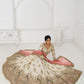 Rajwada Off White Silk Blend Embroidered Semi-Stitched Lehenga For Women