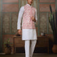 Rajwada White Silk Blend Plain Stitched Kurta Set For Men