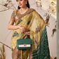 Rajwada Mustard Linen Cotton Printed Saree For Women