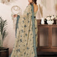 Rajwada Beige Cotton Linen Zari Work Saree For Women