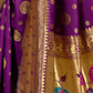 Rajwada Purple Silk Blend Woven Pithani Saree For Women