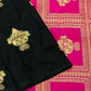 Rajwada Black Silk Blend Woven Saree For Women