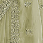 Rajwada Light Green Organza Embroidered Elegant Saree For Women