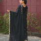 Rajwada Black Georgette Embroidered Stitched Kurta Set For Women