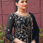 Rajwada Black Georgette Embroidered Stitched Kurta Set For Women