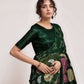 Rajwada Dark Green Georgette Embellished Saree For Women