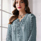 Rajwada Pastle Blue Georgette Embellished Semi Stitched Kurta Set For Women