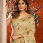 Rajwada Golden Silk Blend Solid Saree For Women