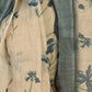 Rajwada Beige Cotton Linen Zari Work Saree For Women