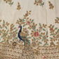 Rajwada Off White Silk Blend Embroidered Semi-Stitched Lehenga For Women
