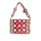Rajwada Red Suede Embellished Clutch For Women