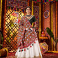 Rajwada White Silk Blend Semi-Stitched lehenga With Stunning Tassels For Women