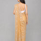 Light Yellow Soft Net Embroidered Saree