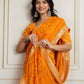 Rajwada Yellow Georgette Printed Saree For Women