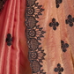 Rajwada Black And Magenta Chiffon Embroidered Saree For Women