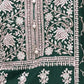 Rajwada Dark Green Georgette Embroidered Semi Stitched Kurta Set For Women