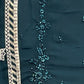 Rajwada Teal Georgette Embroidered Semi-Stitched Kurta Set For Women
