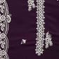 Rajwada Wine Georgette Embroidered Semi-Stitched Kurta Set For Women