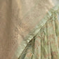 Rajwada Green Silk Blend Woven Saree With Unstitched Blouse For Women