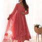 Rajwada Peach Georgette Embroidered Stitched Kurta Set For Women