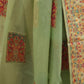 Rajwada Green Modal Woven Saree With Unstitched Blouse For Women