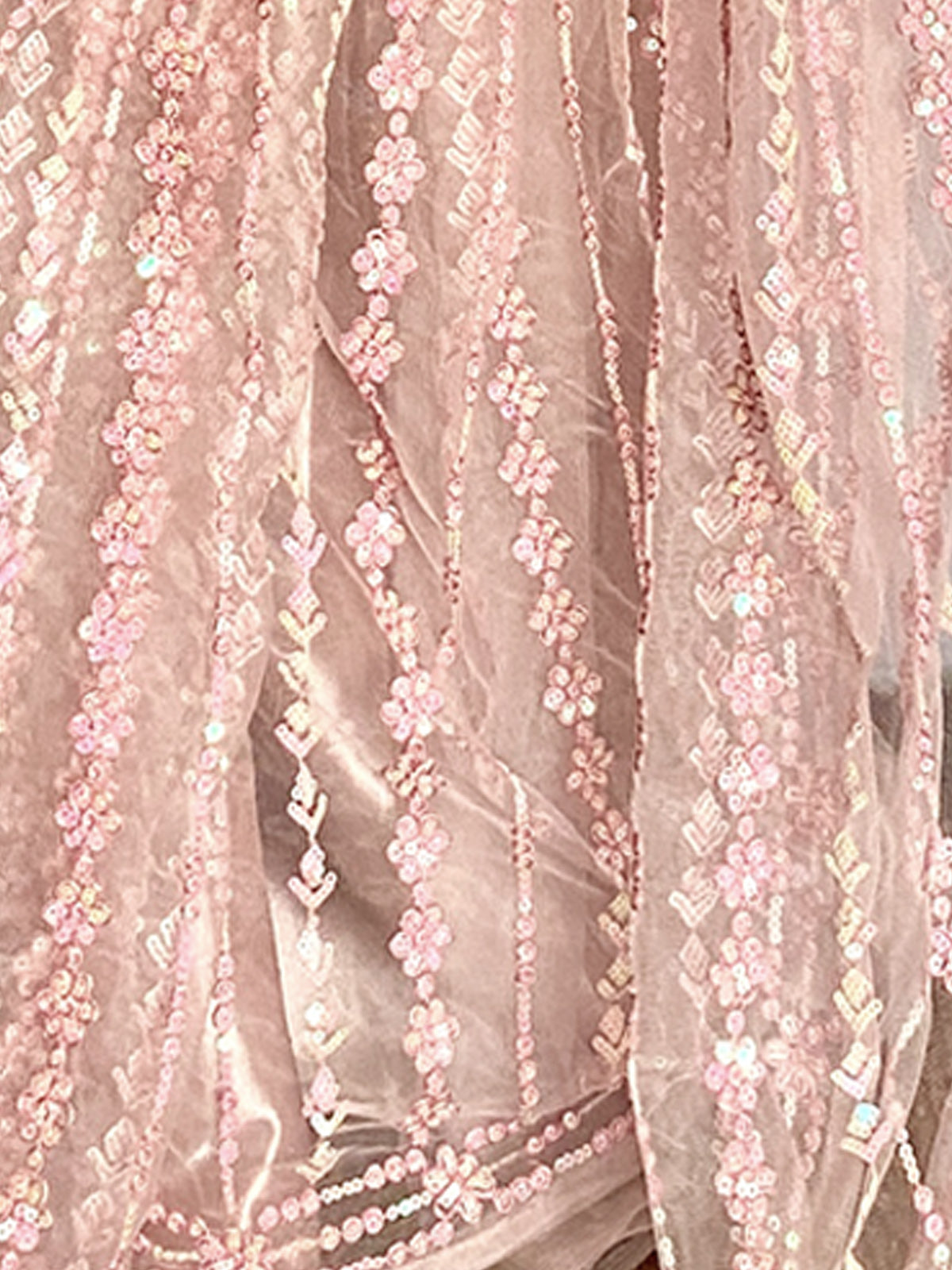 Rajwada - Designer Pink Sequins Saree with Unstitched Blouse