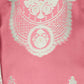 Rajwada Blush Pink Organza Embroidered Semi-Stitched Kurta Set For Women