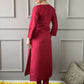 Rajwada Magenta Viscose Embroidered Stitched Kurta Set For Women