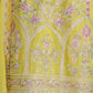 Rajwada Yellow Chinon Embroidered Semi-Stitched Kurta Set For Women