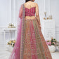 Rajwada Multicolor Soft Net Embellished Semi-Stitched Lehenga With Unstitched Blouse For Women