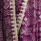 Rajwada Purple Chinon Digital Print Saree For Women