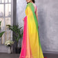 Rajwada Multicolor Georgette Lace Work Saree With Unstitched Blouse For Women