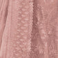 Rajwada Peach Georgette  Embroidered Semi-Stitched Kurta Set For Women