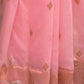 Rajwada Pink Silk Blend Woven Saree With Unstitched Blouse for Women