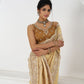 Rajwada Cream Viscose Silk Embellished Saree For Women