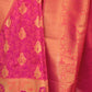Rajwada Pink Silk Blend Woven Saree With Unstitched Blouse for Women