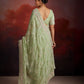 Rajwada Green Organza Embroidered Saree For Women
