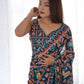 Rajwada Blue Georgette Printed Saree For Women
