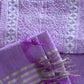 Rajwada Women Purple Cotton Chikankari Beads Embroidered Stitched Kurta With Dupatta