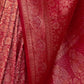Rajwada Pink Silk Blend Woven Saree With Unstitched Blouse For Women