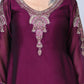 Rajwada Women Purple Embroidered Georgette Semi Stitched Salwar Suit