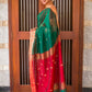 Rajwada Dark Green Silk Blend Zari Work Saree For Women