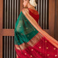Rajwada Dark Green Silk Blend Zari Work Saree For Women