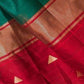 Rajwada Dark Green Silk Blend Zari Work Saree For Women